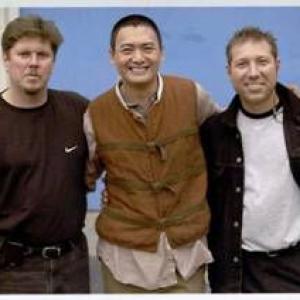 L to R: Tony Kenny, Chow Yun-Fat and Troy Rundle