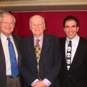 Roger Corman Ray Harryhausen and Eli Roth at the 2004 Empire Film Awards in London