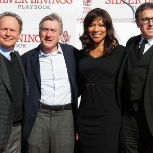 Billy Crystal Robert De Niro and Grace Hightower and David O Russell attend Robert De Niro Hand and Footprint Ceremony at TCL Chinese Theatre on February 4 2013 in Hollywood California
