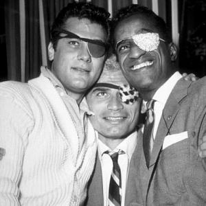 Sammy Davis, Jr. with Tony Curtis and Jeff Chandler, circa 1956.