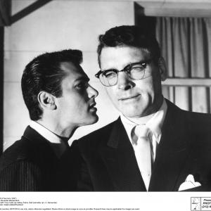 Still of Burt Lancaster and Tony Curtis in Sweet Smell of Success (1957)
