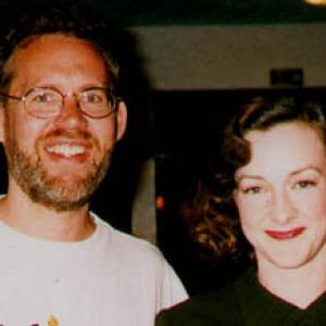 Todd Stockman and Joan Cusack on the set of Cradle Will Rock