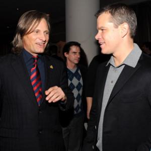 Matt Damon and Viggo Mortensen at event of The People Speak 2009