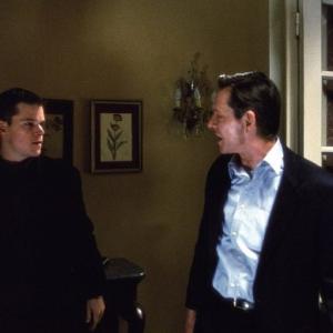 Still of Matt Damon and Chris Cooper in The Bourne Identity 2002