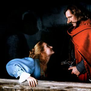 Still of Gérard Depardieu and Anne Brochet in Cyrano de Bergerac (1990)