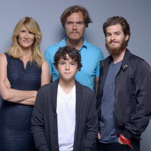 Laura Dern Michael Shannon Andrew Garfield and Noah Lomax at event of 99 Homes 2014