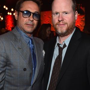 Robert Downey Jr. and Joss Whedon at event of Kersytojai 2 (2015)