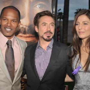 Robert Downey Jr Catherine Keener and Jamie Foxx at event of The Soloist 2009