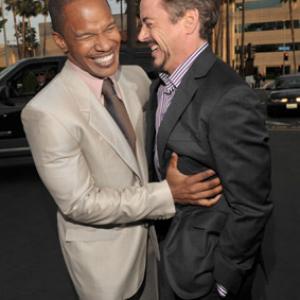 Robert Downey Jr and Jamie Foxx at event of The Soloist 2009