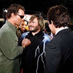 Matthew McConaughey Robert Downey Jr Ben Stiller and Jack Black at event of Griaustinis tropikuose 2008