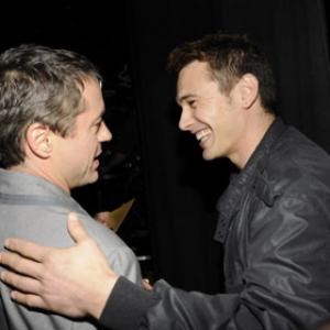 Robert Downey Jr. and James Franco at event of 2008 MTV Movie Awards (2008)