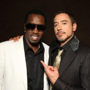 Robert Downey Jr. and Sean Combs at event of Gelezinis zmogus (2008)