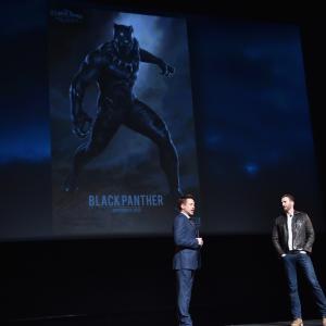 Robert Downey Jr and Chris Evans at event of Black Panther 2018