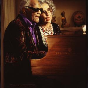 Still of Fran Drescher and Ray Charles in The Nanny 1993