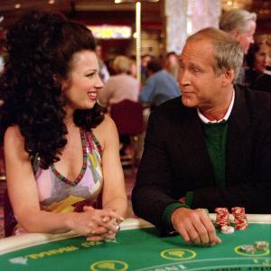Still of Chevy Chase and Fran Drescher in The Nanny 1993