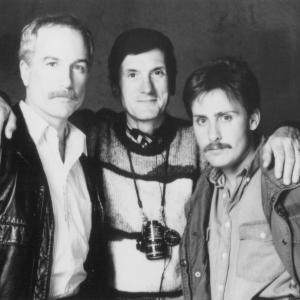 Still of Richard Dreyfuss, Emilio Estevez and John Badham in Stakeout (1987)