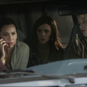 Still of Minnie Driver Noel Fisher and Shannon Woodward in The Riches 2007