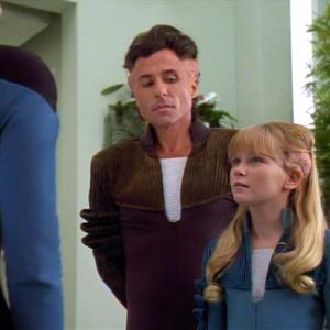 Still of Kirsten Dunst and Amick Byram in Star Trek The Next Generation 1987