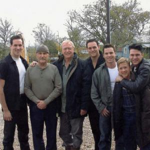 From left to right: Travis Willingham, Robert Duvall, Michael Caine, Brian Stanton, Jace Pitre, Haley Joel Osment, Kanin Howell