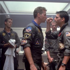 Still of Tom Cruise Val Kilmer and Anthony Edwards in Top Gun 1986
