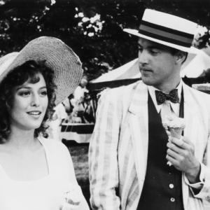 Still of Anthony Edwards and Virginia Madsen in Mr North 1988