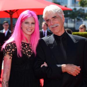 Cleo Cole Elliott L and actor Sam Elliott pose at the 2013 Creative Arts Emmy Awards held at the Nokia Theatre LA Live on September 15 2013 in Los Angeles California