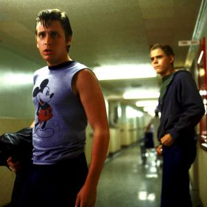 Still of Emilio Estevez and C Thomas Howell in The Outsiders 1983