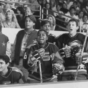 Still of Emilio Estevez Kathryn Erbe Joshua Jackson and Kenan Thompson in D2 The Mighty Ducks 1994