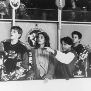 Still of Emilio Estevez and Kathryn Erbe in D2 The Mighty Ducks 1994