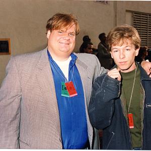 Chris Farley and David Spade at event of 1993 MTV Movie Awards 1993