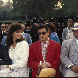 Still of Robert Downey Jr Terry Farrell Keith Gordon and Burt Young in Back to School 1986