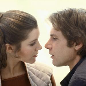 Still of Harrison Ford and Carrie Fisher in Zvaigzdziu karai. Imperija kontratakuoja (1980)