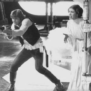 Star Wars Harrison Ford  Carrie Fisher 1977 Lucasfilm