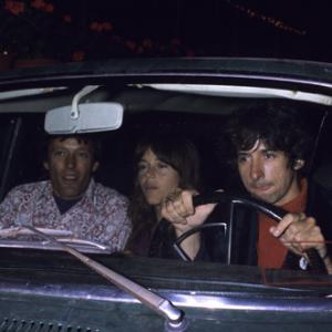 Jane Fonda with brother Peter and Tom Hayden circa 1970
