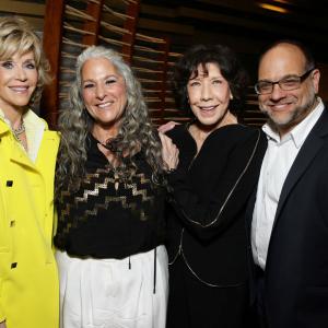 Jane Fonda, Lily Tomlin, Marta Kauffman and Howard J. Morris at event of Grace and Frankie (2015)