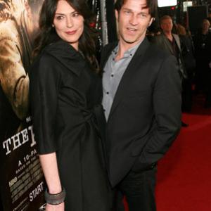 Michelle Forbes and Stephen Moyer at event of The Pacific 2010