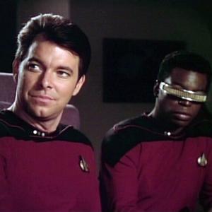 Still of Jonathan Frakes and LeVar Burton in Star Trek The Next Generation 1987