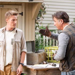 Still of Andy Garcia and Riley Smith in Christmas in Conway 2013