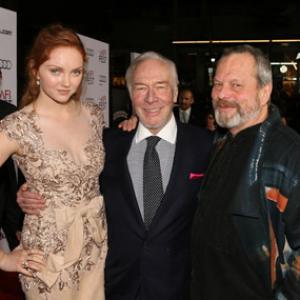 Terry Gilliam, Christopher Plummer and Lily Cole at event of The Imaginarium of Doctor Parnassus (2009)