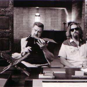 Still of Jeff Bridges and John Goodman in The Big Lebowski 1998