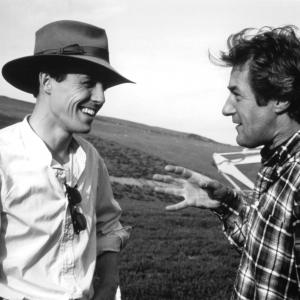 Still of Hugh Grant and Christopher Monger in The Englishman Who Went Up a Hill But Came Down a Mountain (1995)