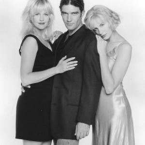 Antonio Banderas Melanie Griffith and Daryl Hannah in Two Much 1995