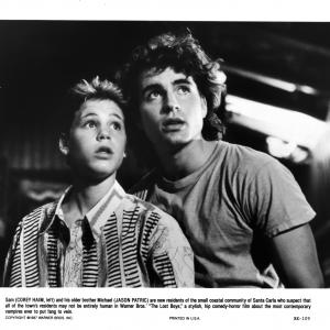 Still of Corey Haim and Jason Patric in The Lost Boys (1987)
