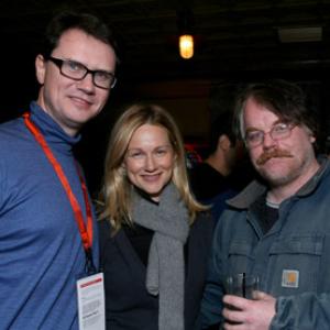 Philip Seymour Hoffman and Laura Linney at event of The Savages 2007