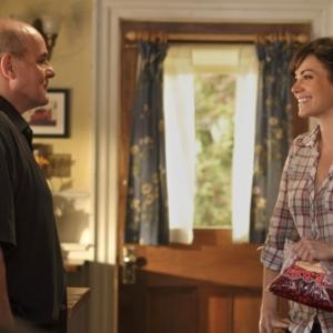 Still of Michael Ironside and Erica Durance in Smallville 2001