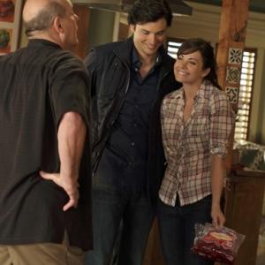 Still of Michael Ironside, Tom Welling and Erica Durance in Smallville (2001)
