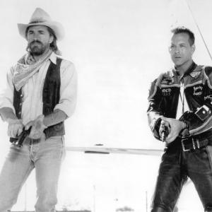 Still of Don Johnson and Mickey Rourke in Harley Davidson and the Marlboro Man (1991)