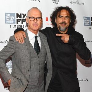 Michael Keaton and Alejandro Gonzlez Irritu at event of Zmoguspaukstis 2014