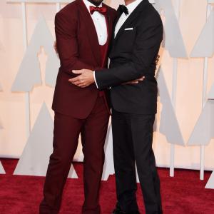 Michael Keaton and David Oyelowo at event of The Oscars 2015