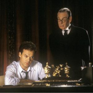 Still of Michael Keaton and Michael Gough in Batman 1989